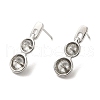 Rack Plating Brass Stud Earring Findings KK-F863-13P-1