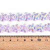 Transparency Electroplate Glass Beads Strands GLAA-T023-38A-05-4