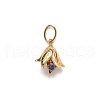 Ion Plating(IP) Brass Micro Pave Cubic Zirconia Pendants PW-WG53304-12-1