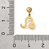 304 Stainless Steel Pendants STAS-H202-01G-10-3