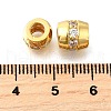 Brass Micro Pave Clear Cubic Zirconia Beads KK-XCP0001-93G-2