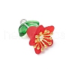 Spray Painted Transparent Glass Beads with Transparent Acrylic Beads and Iron Bead Caps and Iron Flat Head Pins Pendants PALLOY-JF03728-4