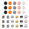 160Pcs 11 Styles Printed Cat & Dog Wood Beads WOOD-TA0001-74-2
