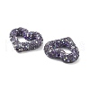 Heart Shape Polymer Clay Rhinestone Beads CLAY-NH0001-09B-03-2