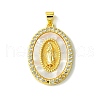 Real 18K Gold Plated Brass Micro Pave Clear Cubic Zirconia Pendants KK-H472-12G-02-1