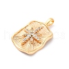 Brass Micro Pave Cubic Zirconia Pendants KK-D360-17G-2