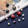 Handmade Printed Porcelain Beads PORC-MSMC0003-04-5