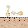 Natural Cultured Freshwater Pearl & Brass Pendants KK-U062-04G-3