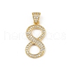 Brass Micro Pave Cubic Zirconia Pendants KK-S528-06G-1