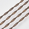 Soldered Brass Coated Iron Singapore Chains CH-T002-03R-4