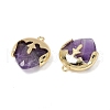 Natural Amethyst Faceted Pendants G-K347-09G-03-2
