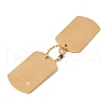 304 Stainless Steel Rhinestone Pendant STAS-U040-14G-2