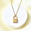 304 Stainless Steel Rolo Chain Pendant Necklaces NJEW-S444-01G-21-5