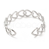 304 Stainless Steel Heart Open Cuff Bangle for Women BJEW-L682-001P-2