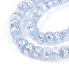 Luminous Handmade Silver Foil Glass Beads Strands FOIL-N029-02B-07-4