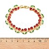 Cherry Brass Micro Pave Cubic Zirconia Chain Bracelets BJEW-L703-01A-G-5