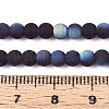 Frosted Transparent Glass Beads Strands GLAA-T032-T4mm-MBB03-4