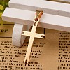 Ion Plating(IP) 304 Stainless Steel Cross Pendants STAS-F143-11G-2