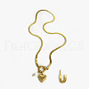 304 Stainless Steel Letter and Heart Pendant Necklaces for Women FS-WG694DF-21-1