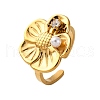 304 Stainless Steel Adjustable Cuff Rings for Women RJEW-B126-05G-02-4
