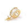 Brass Pave Cubic Zirconia Hoop Earring Findings KK-D369-02G-2
