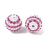 Striped Resin Rhinestone Beads OACR-A037-01C-2