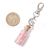 Flower Acrylic & Glass Wishing Bottle Pendant Decorations HJEW-JM03179-3