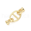 Oval Brass Fold Over Clasps KK-U062-43G-1
