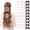 CRASPIRE 30Pcs 3 Colors Bowknot Polyester Alligator Hair Clips AJEW-CP0008-38-1