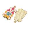 Alloy Enamel Pendants ENAM-V002-02-G-3