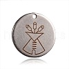 Non-Tarnish Spray Painted Stainless Steel Pendants STAS-F078-05P-1