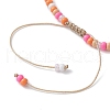 Natural Pearl & Glass Seed Braided Bead Bracelets BJEW-JB09532-5