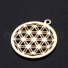 Ion Plating(IP) 304 Stainless Steel Sacred Geometry Pendants A-STAS-S105-JN899-2-2