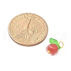 Flower Shape Synthetic Shell Charms PALLOY-JF03862-02-3