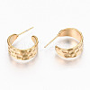 Brass Half Hoop Earrings KK-R117-042G-NF-2