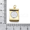 Brass Saint Benedict Medal Pendants KK-V010-01GP-02-3