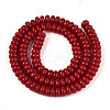 Opaque Spray Painted Glass Beads GLAA-ZX008-6mm-18O-2