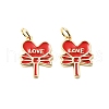 Brass Enamel Pendants KK-L237-025G-02-1