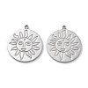 Anti-Tarnish 304 Stainless Steel Pendants STAS-R130-42P-1