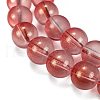 Frosted Transparent Glass Bead Strands GLAA-P065-10mm-06-4