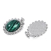Synthetic Malachite Oval Pendants KK-U043-46P-D-2