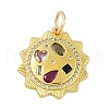 Brass Micro Pave Cubic Zirconia Pendants KK-B114-18G-1