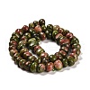 Natural Unakite Beads Strands G-G053-C06-01-3