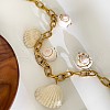 Summer 316L Surgical Stainless Steel & Natual Shell Pendant Necklaces for Women FS-WG2E862-01-3