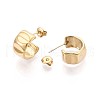 304 Stainless Steel Stud Earrings EJEW-N059-09G-2