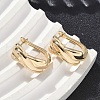 Rectangle Brass Hoop Earrings EJEW-D320-21G-2