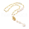 Mother's Day Jewellery Natural Baroque Pearl Pendant Necklaces NJEW-JN03086-2
