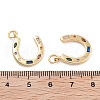 Horseshoe Rack Plating Brass Micro Pave Cubic Zirconia Pendants KK-G512-26G-3
