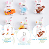 DICOSMETIC 60Pcs 6 Style Music Theme Opaque Resin Pendants RESI-DC0001-06-4