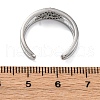 Brass Micro Pave Clear Cubic Zirconia Cuff Rings for Women RJEW-C118-01P-5